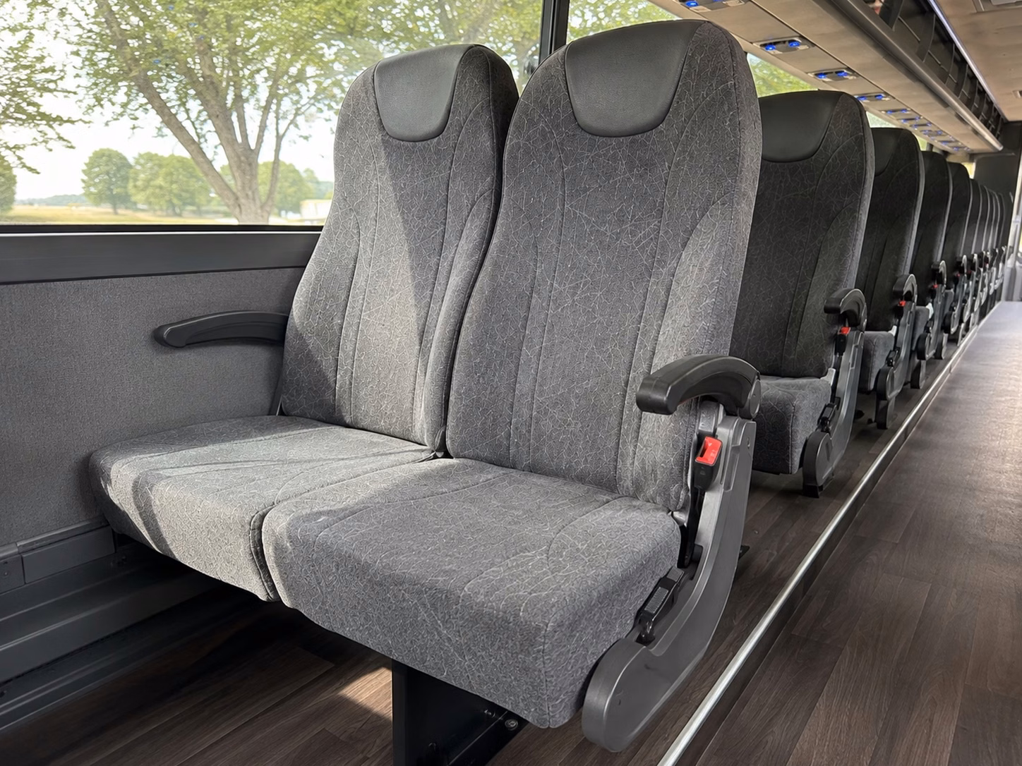 56 passenger charter bus interior