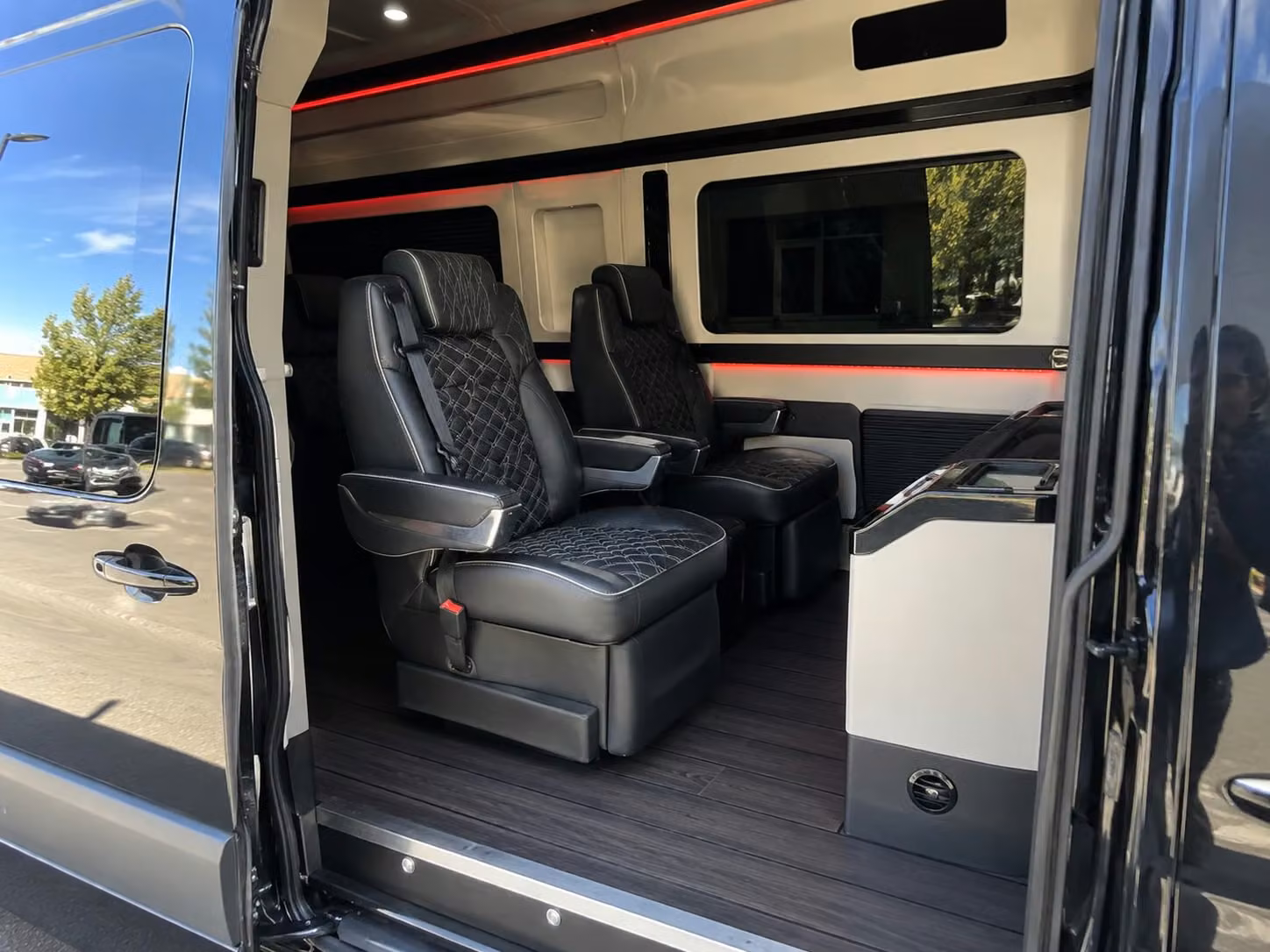 sprinter van with driver inside